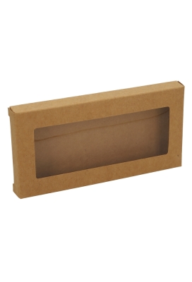 Cadeaudoosjes Jura Kraft Met Venster 13.8x7x1.4cm 25stuks Cadeaudoosjes Jura Kraft Met Venster 13.8x7x1.4cm 25stuks