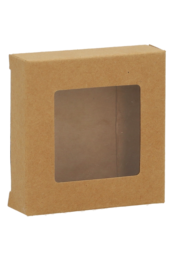 Cadeaudoosjes Jura Kraft Met Venster 7x6.8x2.1cm 25stuks