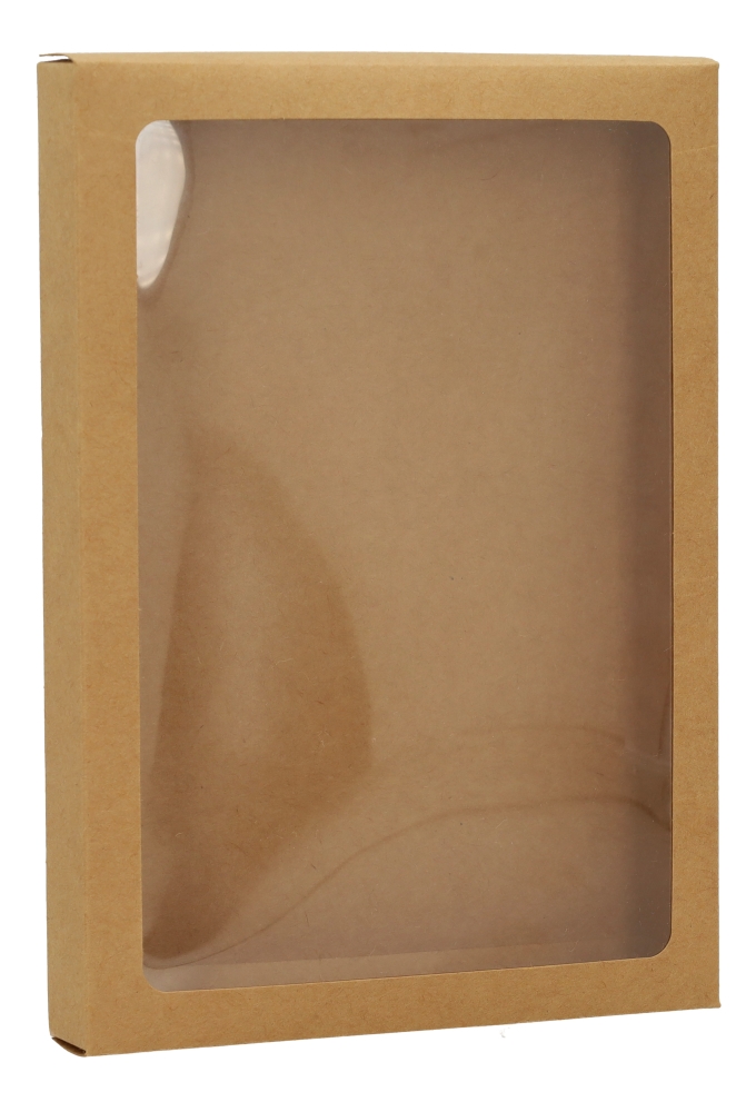 Cadeaudoosjes Jura Kraft Met Venster 21.5x15.3x2.5cm 25stuks
