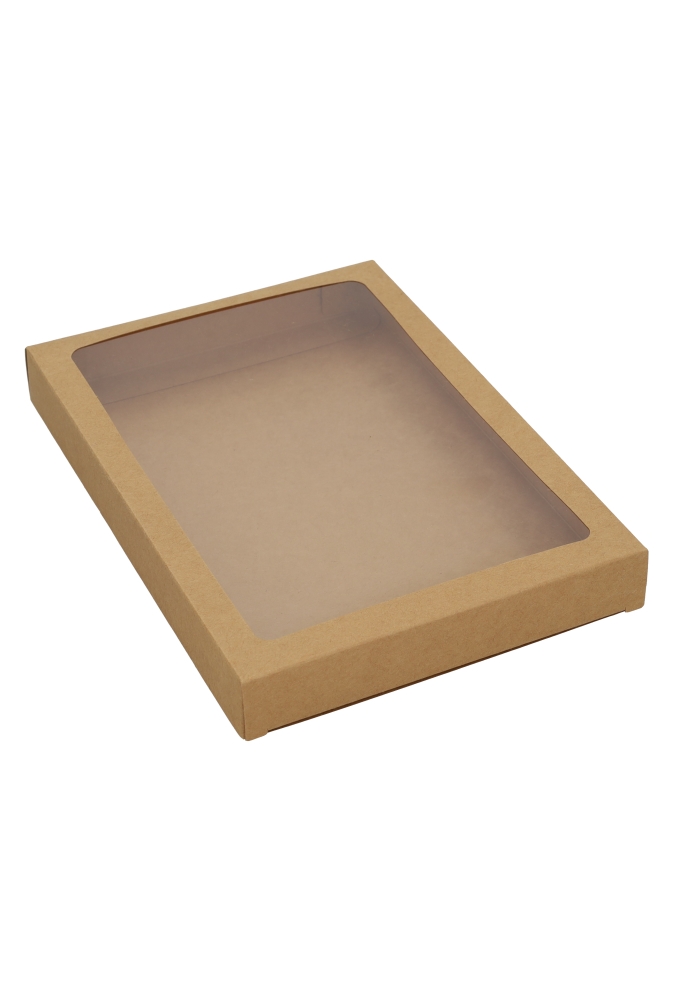 Cadeaudoosjes Jura Kraft Met Venster 21.5x15.3x2.5cm 25stuks