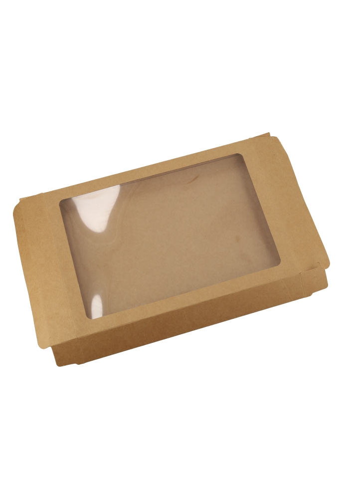 Cadeaudoosjes Jura Kraft Met Venster 21.5x15.3x2.5cm 25stuks