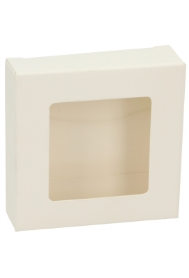 Cadeaudoosjes Jura Wit met Venster 7x6.8x2.1cm 25stuks Cadeaudoosjes Jura Wit met Venster 7x6.8x2.1cm 25stuks