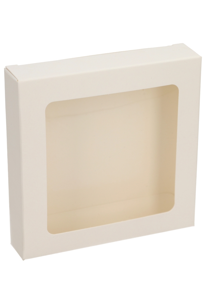 Cadeaudoosjes Jura Wit met Venster 10.5x10.5x2.2cm 25stuks