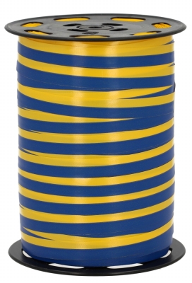 Krullint Geel & Blauw 10mm x 225meter Krullint Geel & Blauw 10mm x 225meter