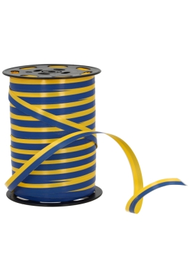 Krullint Geel & Blauw 10mm x 225meter Krullint Geel & Blauw 10mm x 225meter