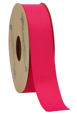 Geschenklint Satijn Dubbel Recycled Pet Fuchsia 25mm x 20 meter Geschenklint Satijn Dubbel Recycled Pet Fuchsia 25mm x 20 meter