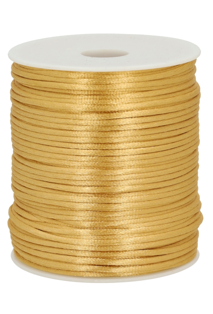 Kadolint Satijn Koord Goud 2mm x 100 meter Kadolint Satijn Koord Goud 2mm x 100 meter