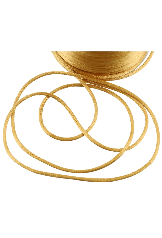 Kadolint Satijn Koord Goud 2mm x 100 meter
