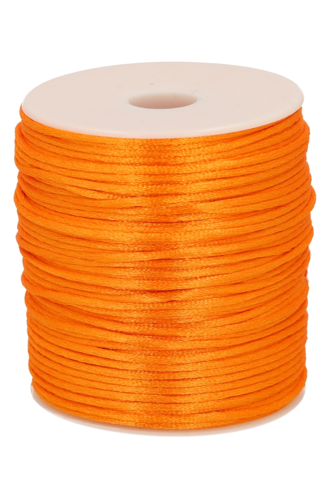 Kadolint Satijn Koord Oranje 2mm x 100 meter