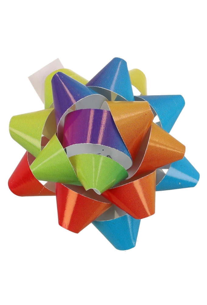 Mini Bows Strik 50mm Regenboog Met Plakker 50stuks Mini Bows Strik 50mm Regenboog Met Plakker 50stuks