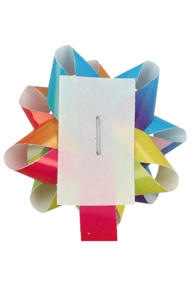 Mini Bows Strik 50mm Regenboog Met Plakker 50stuks Mini Bows Strik 50mm Regenboog Met Plakker 50stuks