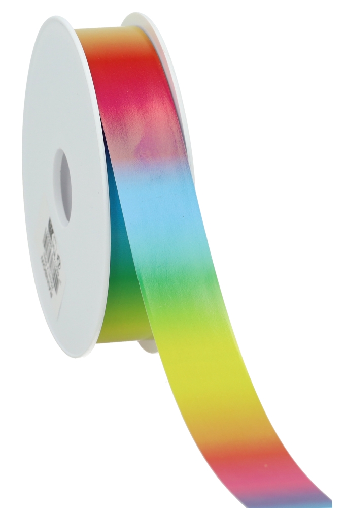 Krullint Regenboog 25mm x 50meter