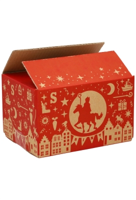 Geschenkdozen Kado Van Sinterklaas Rood 20x15x12cm 30stuks Geschenkdozen Kado Van Sinterklaas Rood 20x15x12cm 30stuks