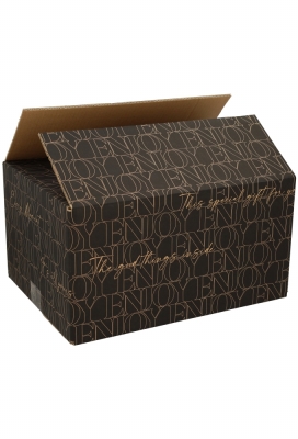 Geschenkdozen Moments Enjoy Kraft Zwart 49x39x20cm 15stuks Geschenkdozen Moments Enjoy Kraft Zwart 49x39x20cm 15stuks