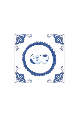 Etiketten Delfts Blauw Klomp 4x4cm 250stuks Etiketten Delfts Blauw Klomp 4x4cm 250stuks
