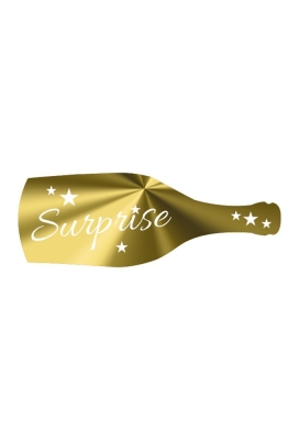 Etiketten Surprise Champagne Goud Metallic 5x2.1cm 250stuks Etiketten Surprise Champagne Goud Metallic 5x2.1cm 250stuks