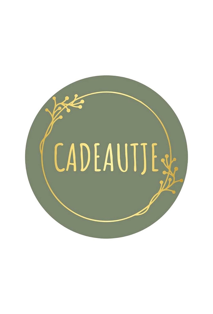 Etiketten Everyday Cadeautje Salie Groen & Metallic Goud 3,9cm 250st