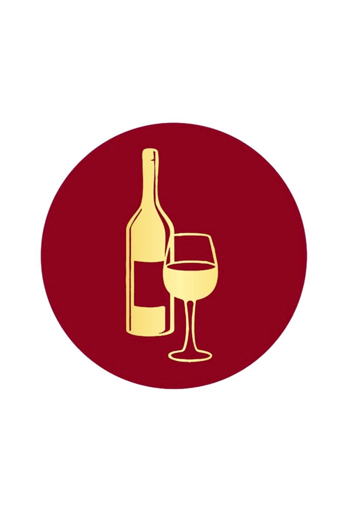 Etiketten Everyday Wijn Bordeaux & Metallic Goud 3,9cm 250stuks