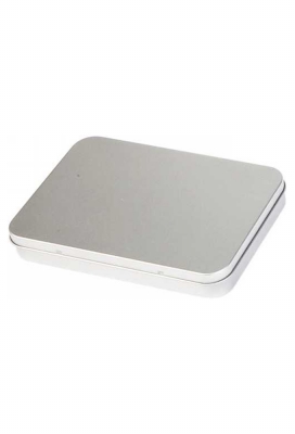 Blikken Blanco rechthoekig doosje A6 16.5x11x2.3cm.