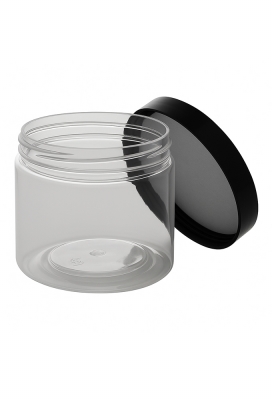 Plastic Potje Met Zwart Schroefdeksel 6.5x6cm inhoud 125ml 6stuks Plastic Potje Met Zwart Schroefdeksel 6.5x6cm inhoud 125ml 6stuks