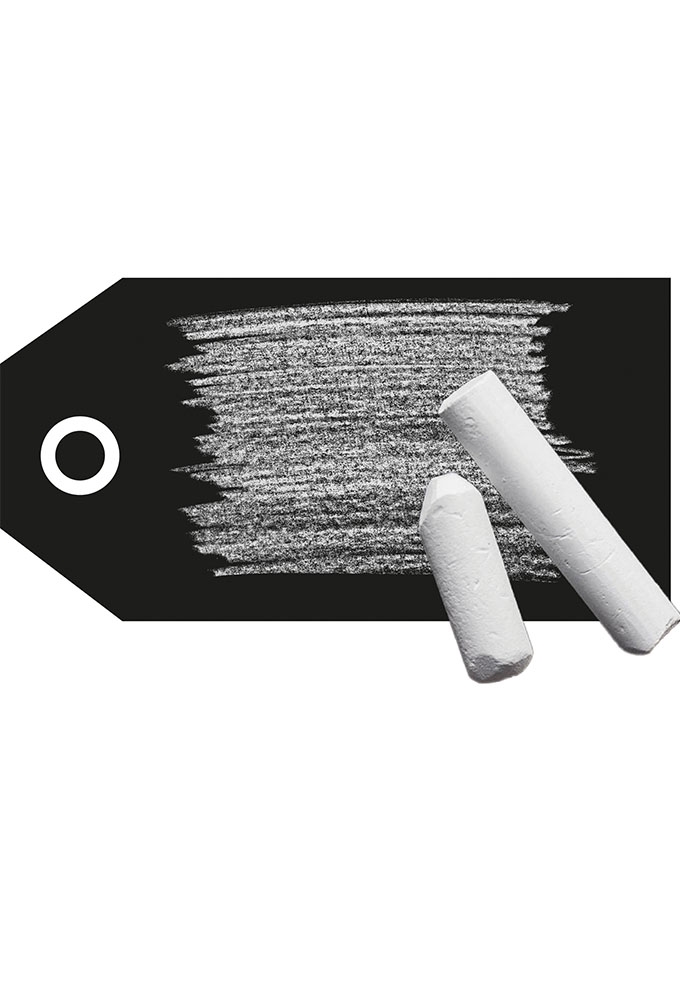 Krijt Etiketten Krijt Zwart Rechthoekig Kado Label 12x7cm 250stuks