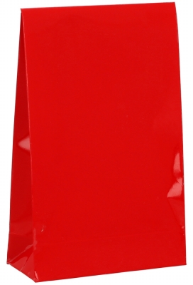 Luxe Kadozakjes Mila Glans Rood & Plakstrip.10x4x15.7cm 50stuks Luxe Kadozakjes Mila Glans Rood & Plakstrip.10x4x15.7cm 50stuks