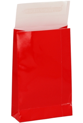 Luxe Kadozakjes Mila Glans Rood & Plakstrip.10x4x15.7cm 50stuks Luxe Kadozakjes Mila Glans Rood & Plakstrip.10x4x15.7cm 50stuks