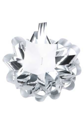 Bows Strik Doorsnee 9cm Zilver Metallic met plakker 20stuks Bows Strik Doorsnee 9cm Zilver Metallic met plakker 20stuks