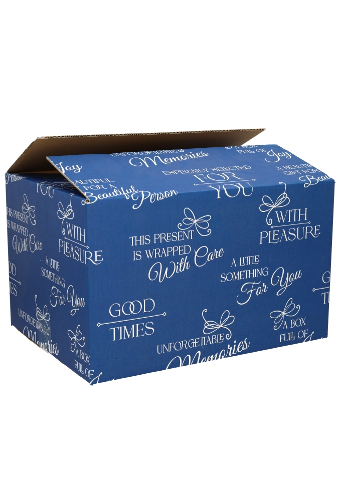 Geschenkdozen Good Times Blauw 39x29x17.7cm 15stuks