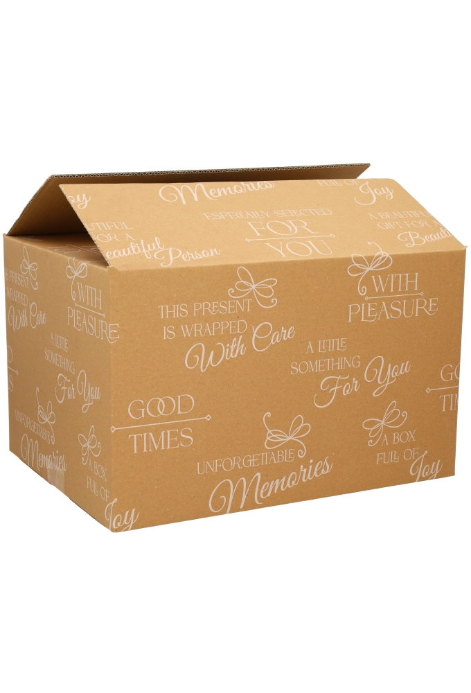 Geschenkdozen Good Times Kraft 39x29x10.5cm 15stuks Geschenkdozen Good Times Kraft 39x29x10.5cm 15stuks