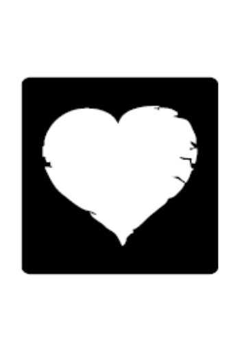 Etiketten Liefde Zwart Hartje Wit 4.5x4.5cm 500stuks op is op