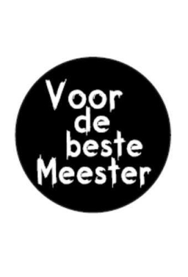 Etiketten Zwart Voor De Beste Meester Wit 4.7cm 500stuks