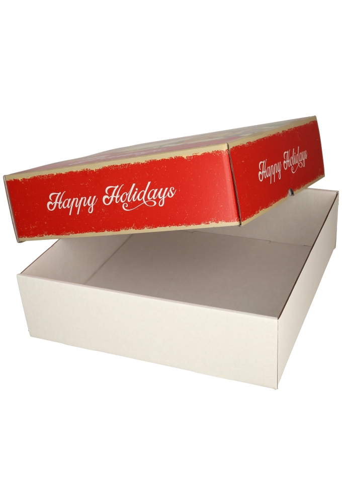 Geschenkdozen Christmas Met Losse Deksel 37x37x10.5cm 15st Geschenkdozen Christmas Met Losse Deksel 37x37x10.5cm 15st
