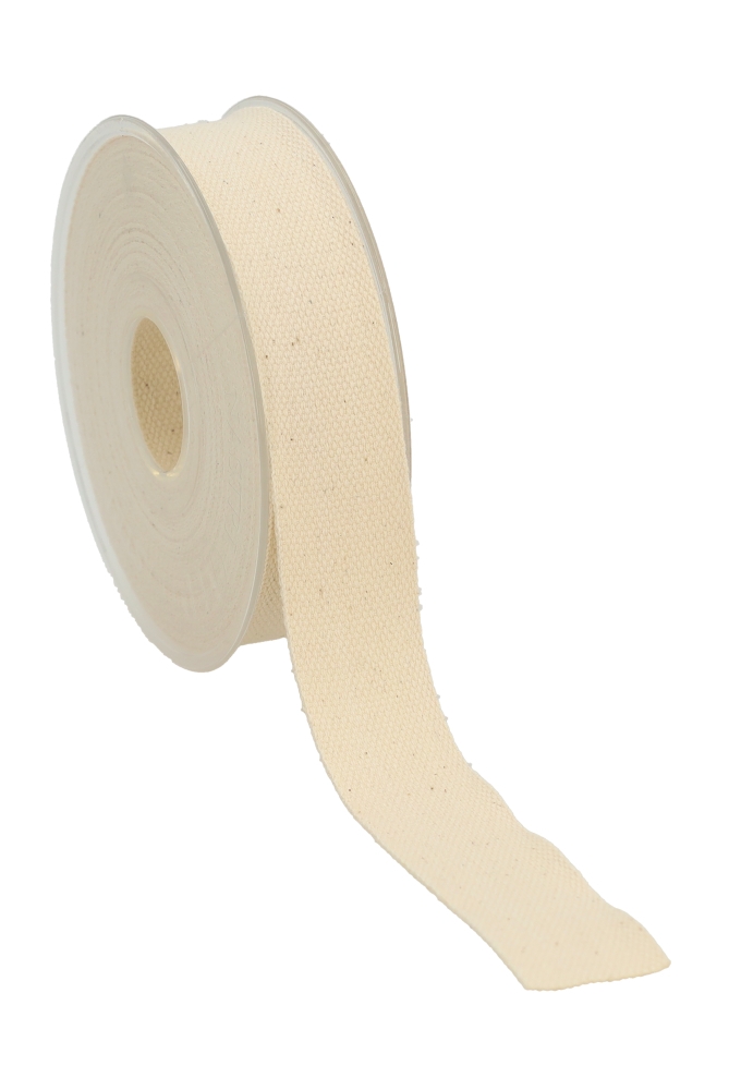 Luxe Kadolint Katoen Naturel 25mm x 10 meter