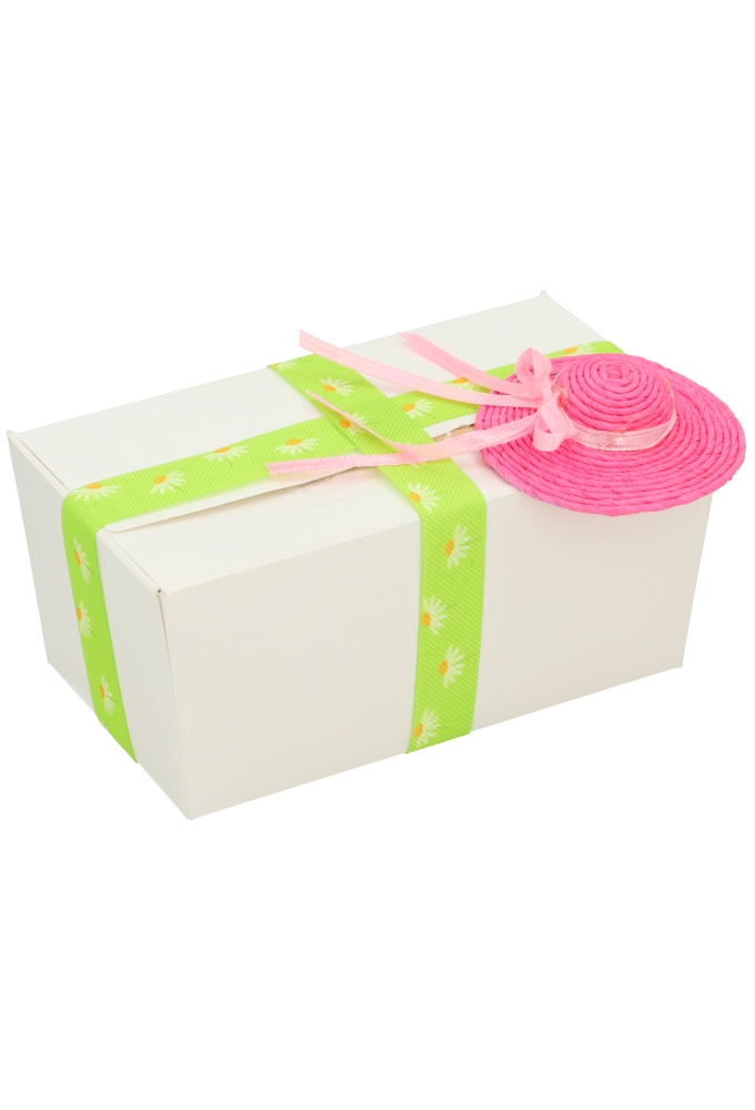 Kado Decoratie Hoedje Roze 5.5cm & lintje Met Prikker 10stuks