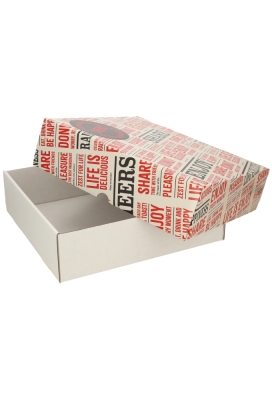 Geschenkdozen Enjoy Met Losse Deksel 37x37x10.5cm 15st Geschenkdozen Enjoy Met Losse Deksel 37x37x10.5cm 15st