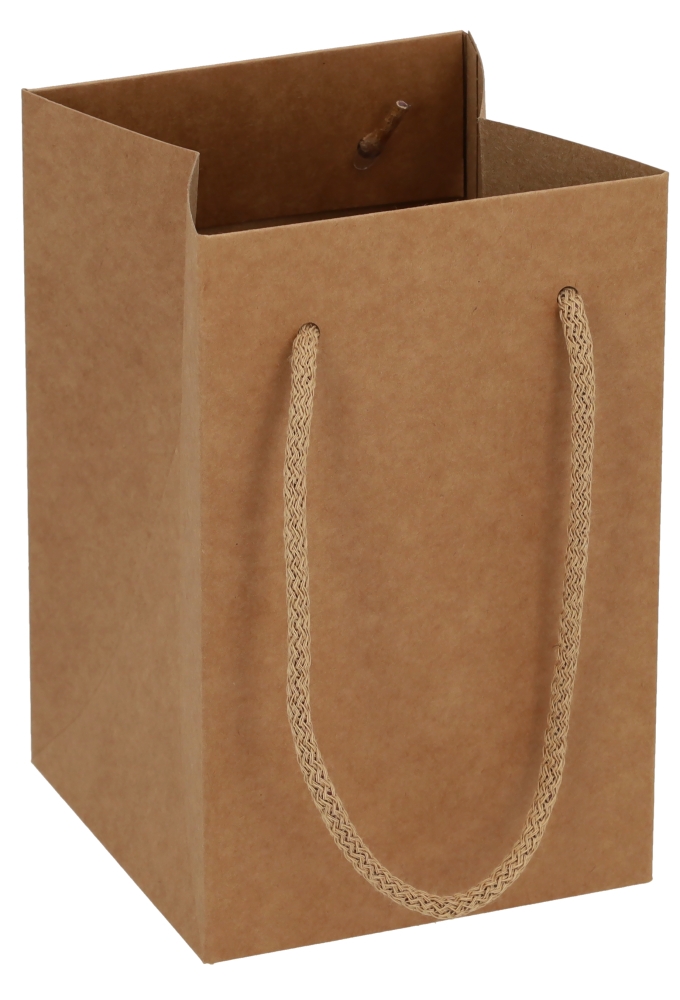 Kadotasjes Naturel Shopperboxje 11x11x17cm 10 stuks