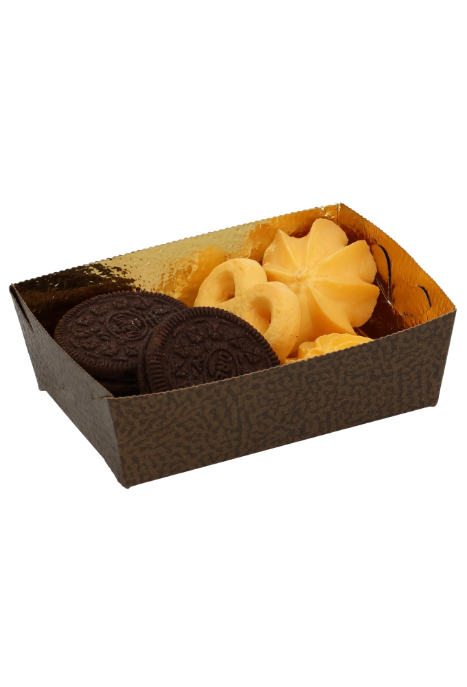 Koekschaal Doosjes Wolfsberg Chocolade Goud 10x7x3.5cm 10stuks