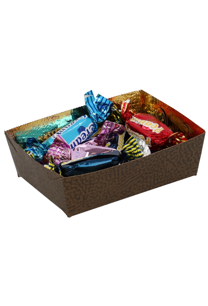 Koekschaal Doosjes Wolfsberg Chocolade Goud 10x7x3.5cm 10stuks