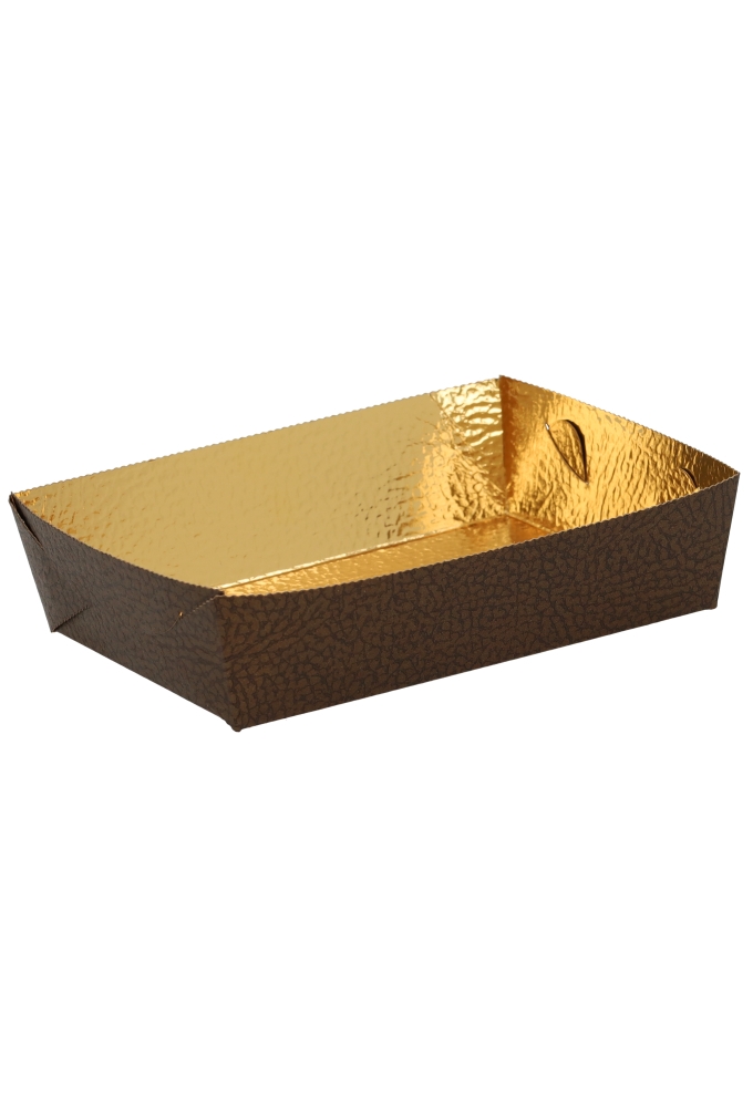 Koekschaal Doosjes Wolfsberg Chocolade Goud 13x9x3.5cm 10stuks