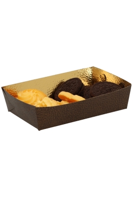 Koekschaal Doosjes Wolfsberg Chocolade Goud 13x9x3.5cm 10stuks Koekschaal Doosjes Wolfsberg Chocolade Goud 13x9x3.5cm 10stuks