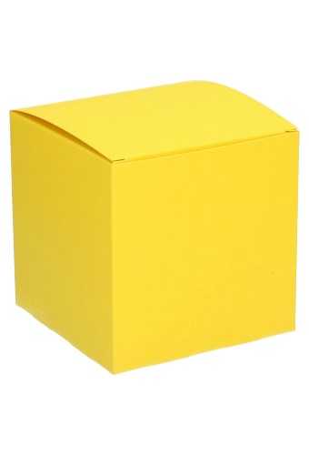 Kadodoosjes KrabBOX Gerecycled Geel 10x10x10cm 25stuks