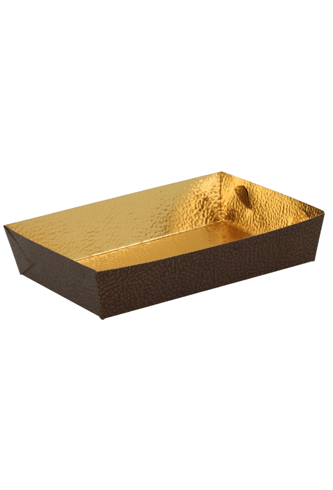 Koekschaal Doosjes Wolfsberg Chocolade Goud 16x11x3.5cm 10stuks