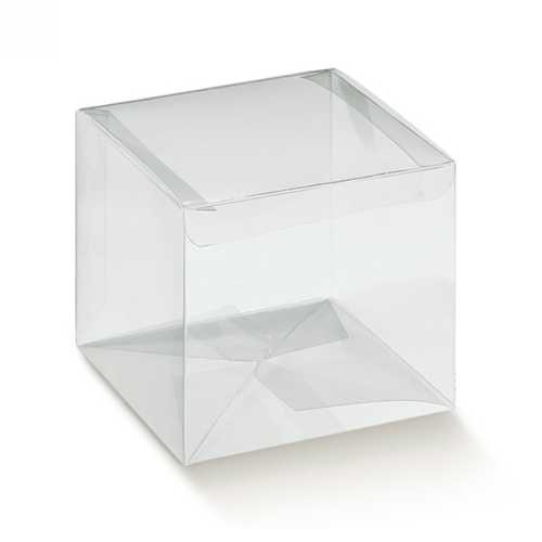 Transparant Kadodoosje Kubus PVC 4X4X4cm PET 10stuks Transparant Kadodoosje Kubus PVC 4X4X4cm PET 10stuks