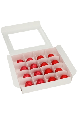 Bonbondoosjes Bonz Wit Transpant Venster 16x16x3cm 10stuks Bonbondoosjes Bonz Wit Transpant Venster 16x16x3cm 10stuks