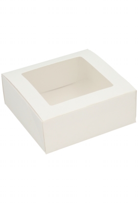 Geschenkdoos Cateringdoos Lino Wit 16x16x6cm 10stuks