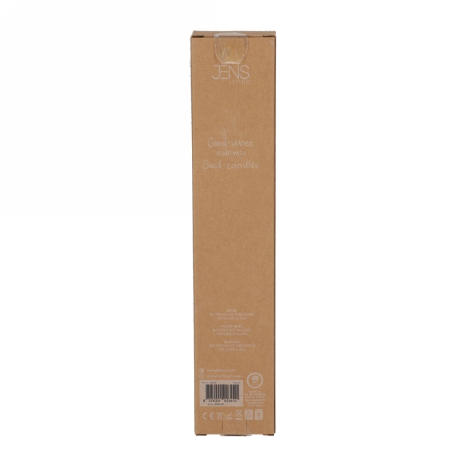 Jens Living Led Dinerkaars Ribbel Wit & Taupe set van 2st 2x2x24cm 1st Jens Living Led Dinerkaars Ribbel Wit & Taupe set van 2st 2x2x24cm 1st