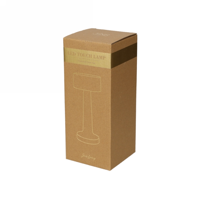 Jens Living Led Touch Lamp Goud 8.8x8.8x21.8cm 1stuks Jens Living Led Touch Lamp Goud 8.8x8.8x21.8cm 1stuks