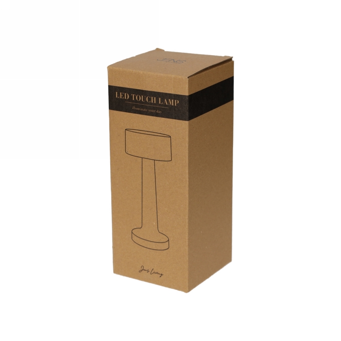 Jens Living Led Touch Lamp Zwart 8.8x8.8x22.5cm 1stuks Jens Living Led Touch Lamp Zwart 8.8x8.8x22.5cm 1stuks