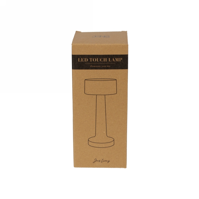 Jens Living Led Touch Lamp Zwart 8.8x8.8x22.5cm 1stuks Jens Living Led Touch Lamp Zwart 8.8x8.8x22.5cm 1stuks
